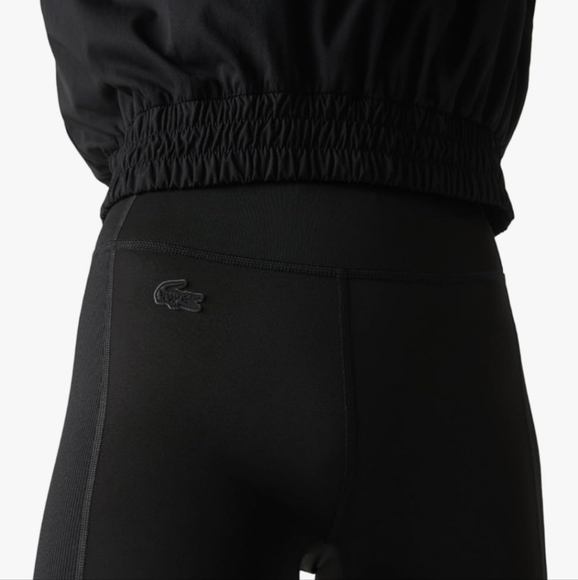 LACOSTE | Women's Authentic Black Active High-Waisted Tight Fit Leggings NWOT - Picture 4 of 13